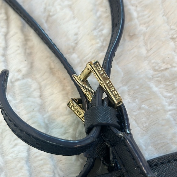 Tory Burch Dark Navy Leather York Buckle Tote Shoulder Bag - Picture 6 of 13